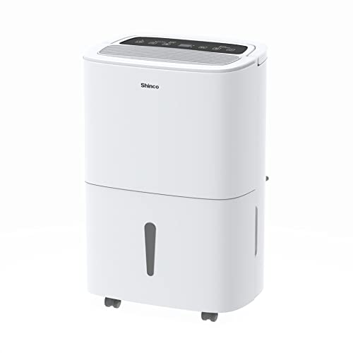 SHINCO Déshumidificateur Portable 20L/Jour, Compresseur d’air, Minuterie 24h, LED affichage...